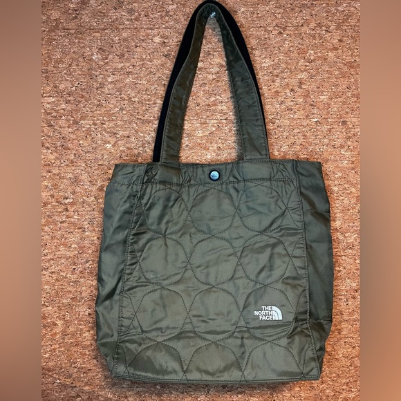 The North Face Handbags - The North Face Nylon Puffer Shoulder Bag in Olive Green